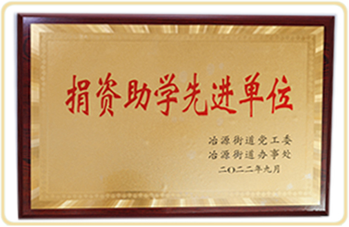 山东祥龙新材料有限公司被评为捐资助学先进单位